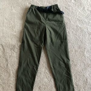 Olive buckle pants